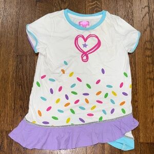 Nickelodeon White and Purple Kids Short Sleeve Tee